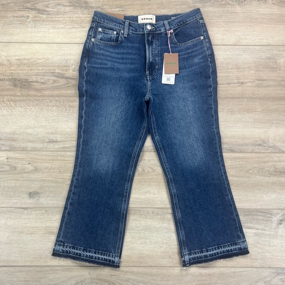 BODEN Baby Kick Cropped Jeans Vintage Wash Raw Hem - Picture 4 of 15